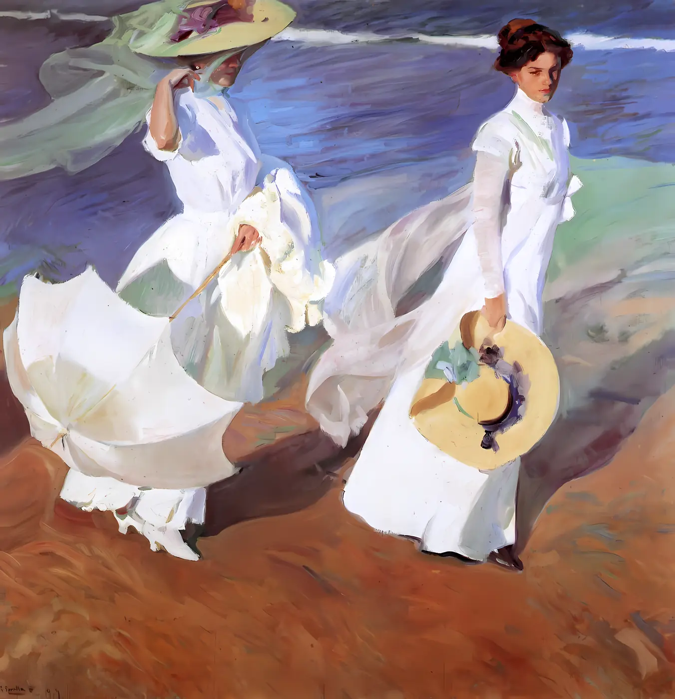 Joaquín Sorolla — Walk on the Beach